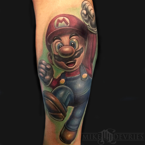 Mike DeVries - Super Mario Tattoo